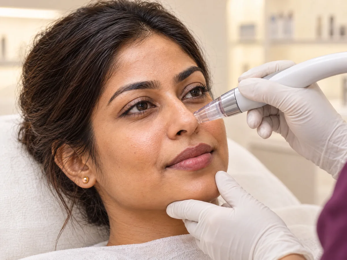 HydraFacial in Jaipur: Skin that feels rough or dry, Extraction step | AI Aesthetics, C-Scheme