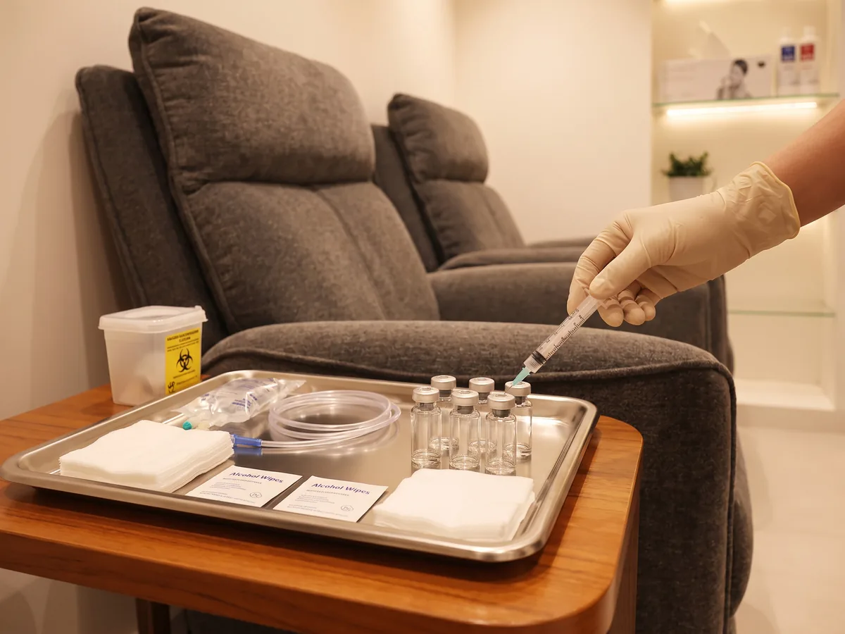 Immunity IV Drip Jaipur: 4. Ingredient suitability check, Iv vials step | AI Aesthetics, C-Scheme