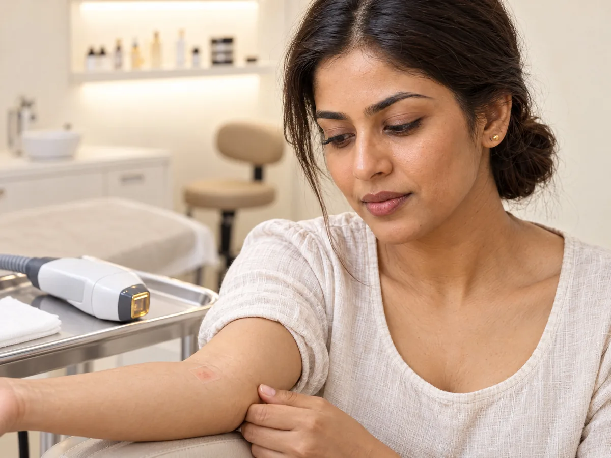 Bikini Laser Hair Removal in Jaipur: Patch test step | AI Aesthetics, C-Scheme