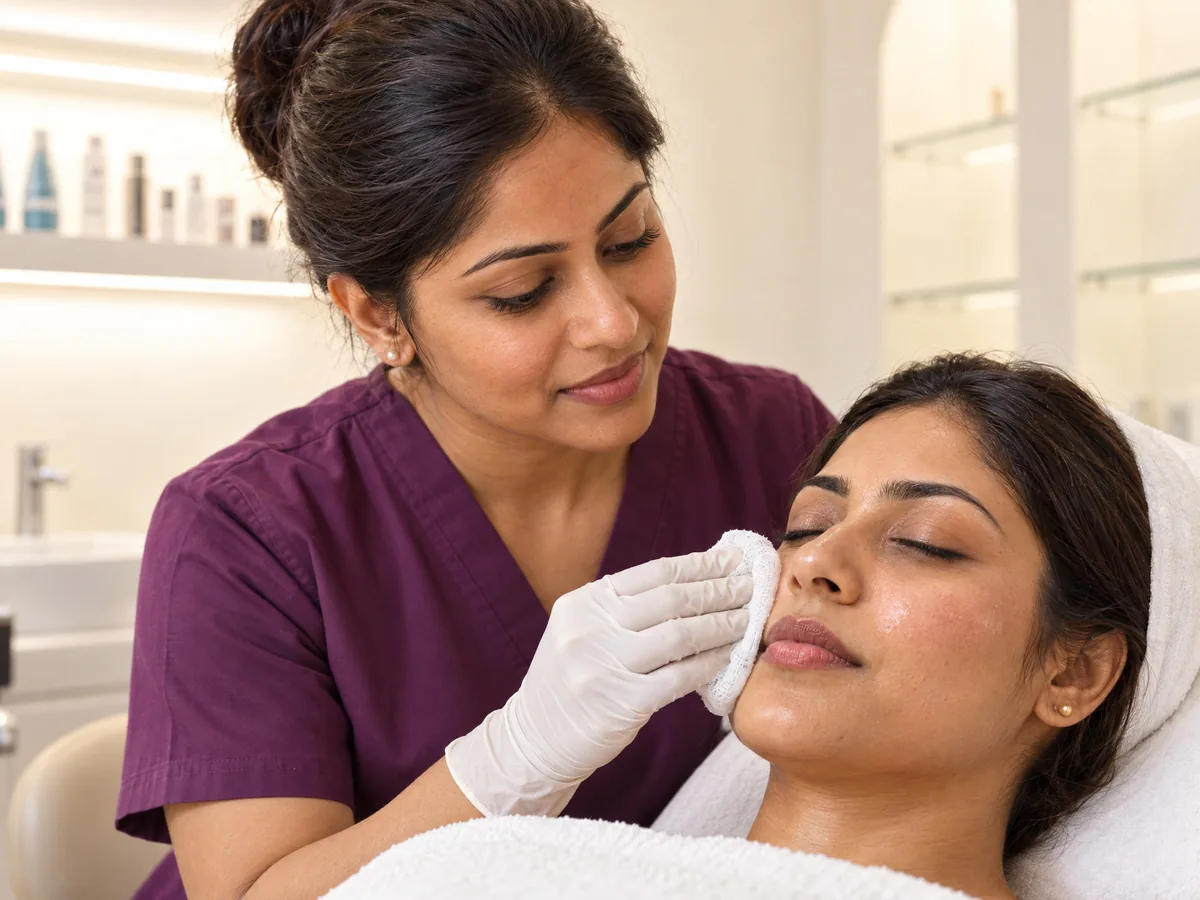Skin Whitening Treatment in Jaipur: Chemical Peel Aftercare, Peel neutralise step | AI Aesthetics, C-Scheme