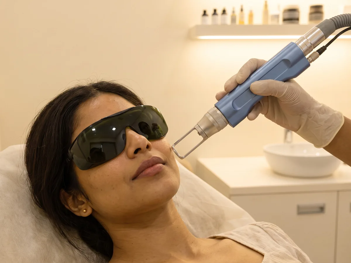 Skin Whitening Treatment in Jaipur: Chemical Peel vs Laser for Pigmentation, Qswitch step | AI Aesthetics, C-Scheme