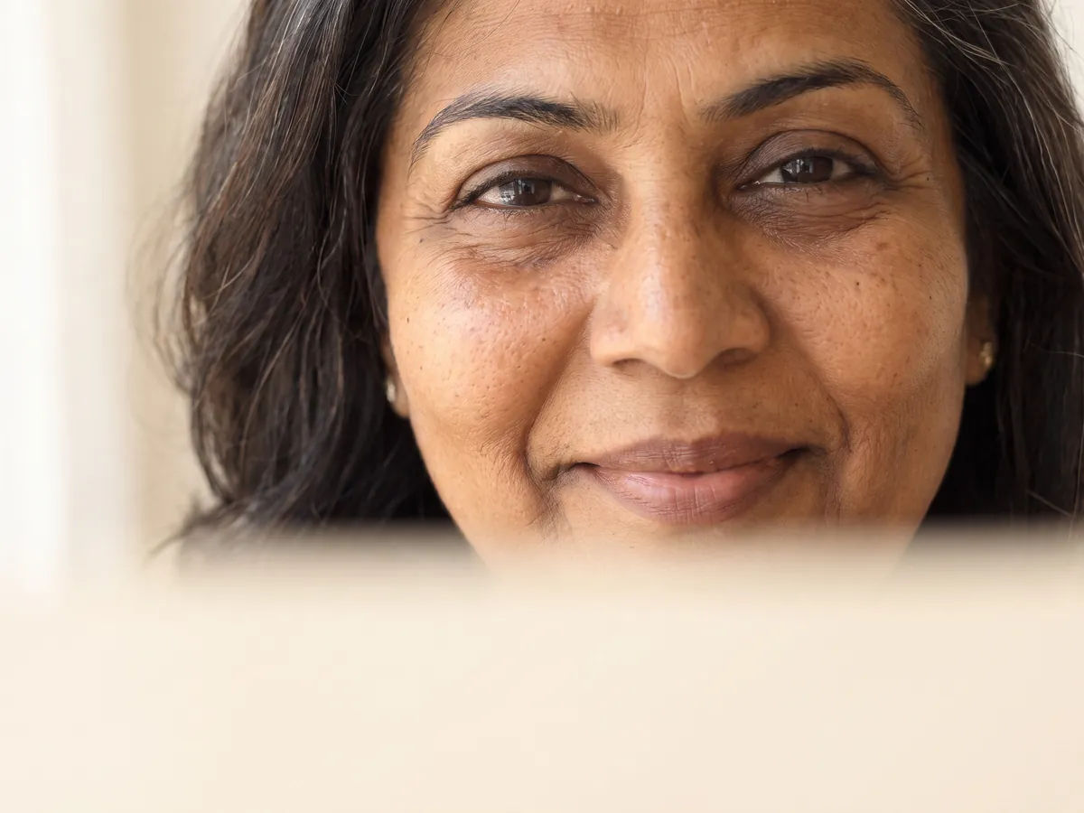 AI Aesthetics Skin Clinic by Dr. Aakriti Mehra: Fine Lines and Wrinkles Treatment in Jaipur, Fine lines: crow's-feet close-up, the client smiling gently
